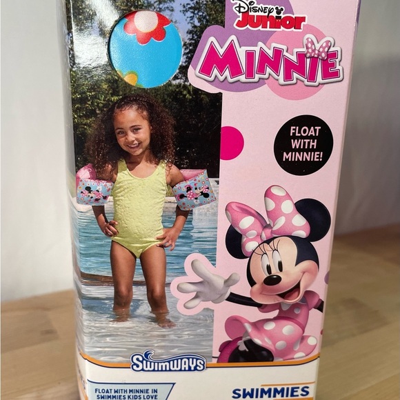 Disney Junior Minnie Mouse Kids Swim Arm Bands - Pink and White - Picture 2 of 5